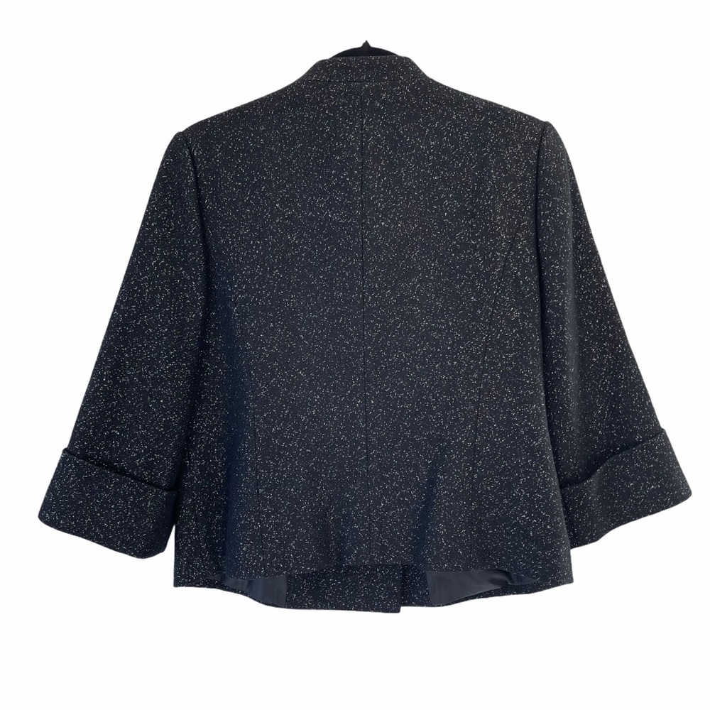 Halogen Jacket Medium Black Silver Sparkles Butto… - image 5